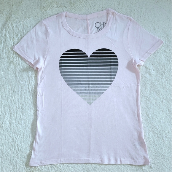 Chaser Striped Heart❤️ Graphic Tee👕 - NWT - Picture 10 of 13